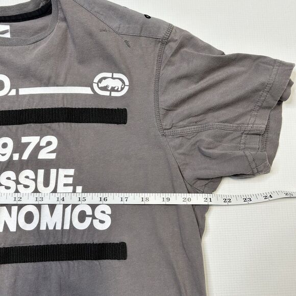Ecko Unltd Y2K T-shirt Streetwear Superior Issue Eckonomics Rhino Gray Men Lrge - Picture 11 of 12
